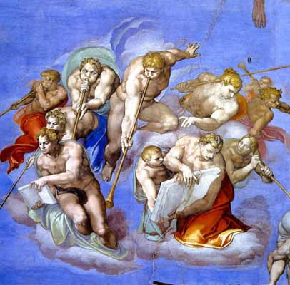 Detail from the ceiling of the Sistine Chapel